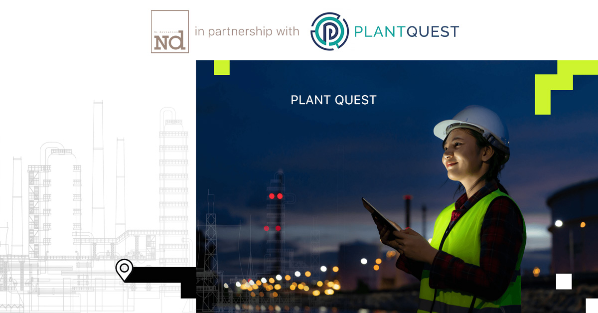 No deviation and PlantQuest partner to track critical equipment in large scale pharma manufacturing and industrial facilities